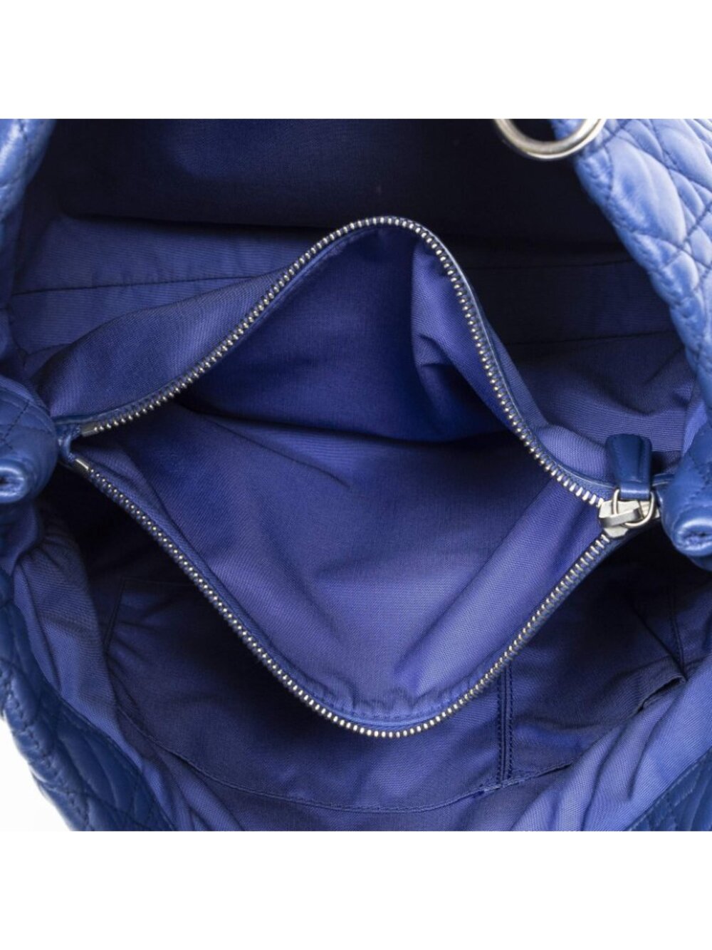 Dior Soft Shopping Tote Navy Canada Lambskin Leather - Picture 9 of 15